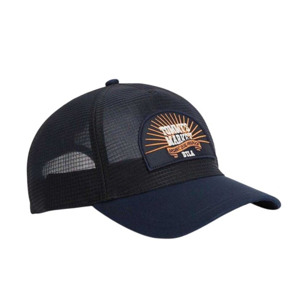 Tommy Hilfiger Mens Embroidered Logo Trucker Cap / Night Navy